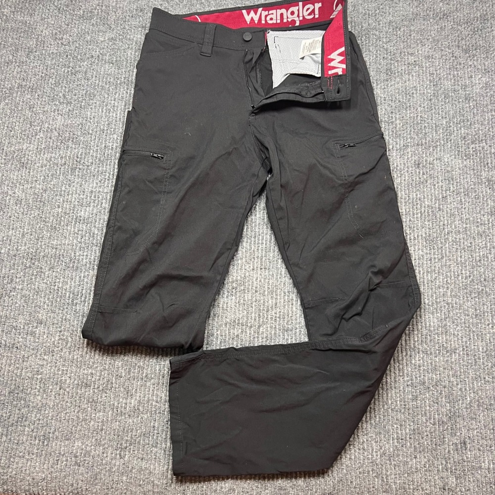 Wrangler ATG Mens All Terrain Gear Cargo Pants Black Hiking Zip NW788NB 30x32